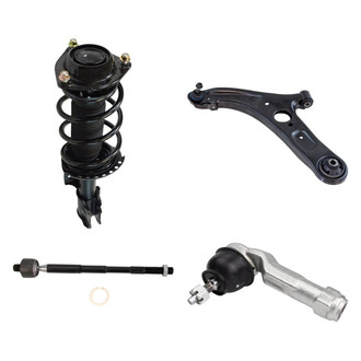 TRQ® - Front Driver Side Complete Strut Assembly with Control Arm and Tie Rod End Kit