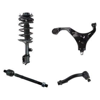 TRQ® - Front Driver Side Complete Strut Assembly with Control Arm and Tie Rod End Kit