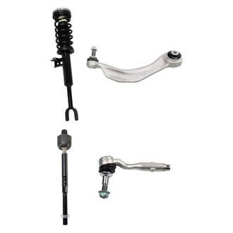 TRQ® - Shock Absorber with Control Arm and Tie Rod End Kit