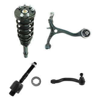 TRQ® - Front Driver Side Complete Strut Assembly with Control Arm and Tie Rod End Kit