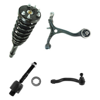 TRQ® - Front Driver Side Complete Strut Assembly with Control Arm and Tie Rod End Kit