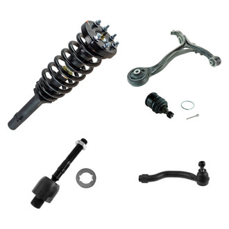TRQ® - Front Driver Side Complete Strut Assembly with Control Arm and Tie Rod End Kit