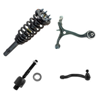 TRQ® - Front Driver Side Complete Strut Assembly with Control Arm and Tie Rod End Kit