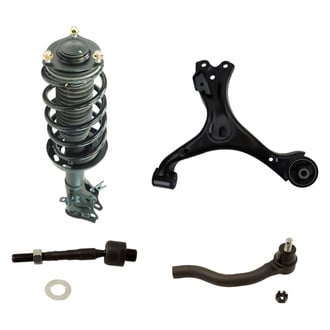 TRQ® - Shock Absorber with Control Arm and Tie Rod End Kit