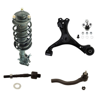 TRQ® - Front Driver Side Complete Strut Assembly with Control Arm and Tie Rod End Kit