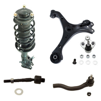 TRQ® - Front Driver Side Complete Strut Assembly with Control Arm and Tie Rod End Kit