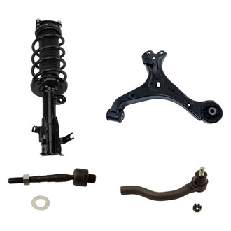 TRQ® - Front Driver Side Complete Strut Assembly with Control Arm and Tie Rod End Kit