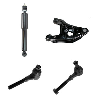 TRQ® - Front Driver Side Shock Absorber with Control Arm and Tie Rod End Kit
