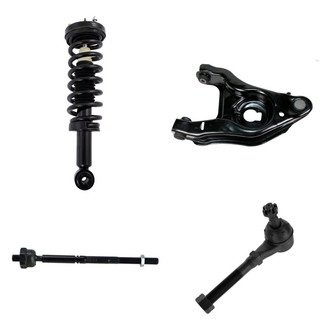 TRQ® - Front Driver Side Complete Strut Assembly with Control Arm and Tie Rod End Kit