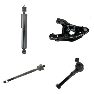 TRQ® - Front Driver Side Shock Absorber with Control Arm and Tie Rod End Kit