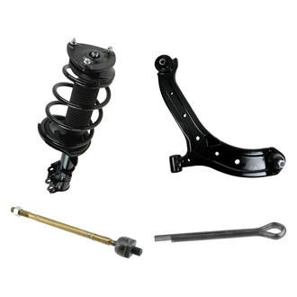 TRQ® - Front Driver Side Complete Strut Assembly with Control Arm and Tie Rod End Kit
