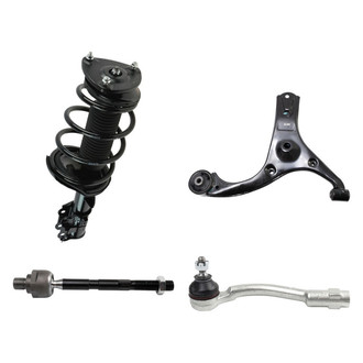TRQ® - Front Driver Side Complete Strut Assembly with Control Arm and Tie Rod End Kit