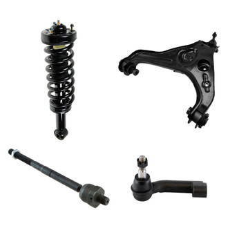 TRQ® - Front Driver Side Complete Strut Assembly with Control Arm and Tie Rod End Kit