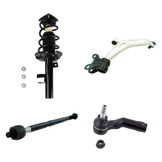 TRQ® - Front Driver Side Complete Strut Assembly with Control Arm and Tie Rod End Kit