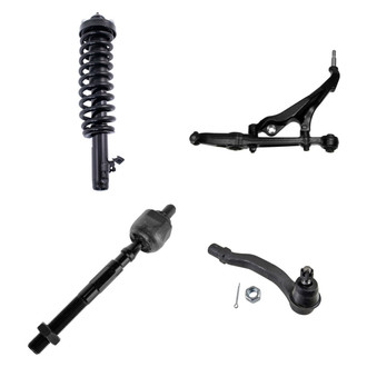 TRQ® - Shock Absorber with Control Arm and Tie Rod End Kit