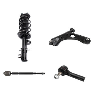 TRQ® - Shock Absorber with Control Arm and Tie Rod End Kit
