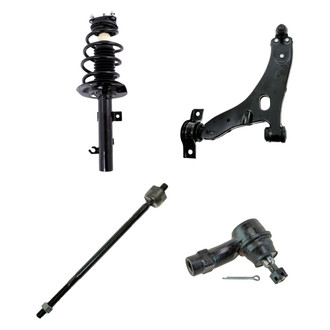TRQ® - Front Driver Side Complete Strut Assembly with Control Arm and Tie Rod End Kit