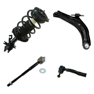 TRQ® - Front Driver Side Complete Strut Assembly with Control Arm and Tie Rod End Kit