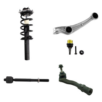 TRQ® - Front Driver Side Complete Strut Assembly with Control Arm and Tie Rod End Kit