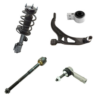 TRQ® - Front Driver Side Complete Strut Assembly with Control Arm and Tie Rod End Kit