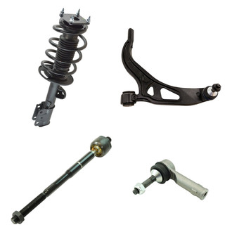 TRQ® - Front Driver Side Complete Strut Assembly with Control Arm and Tie Rod End Kit