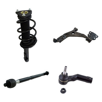 TRQ® - Shock Absorber with Control Arm and Tie Rod End Kit