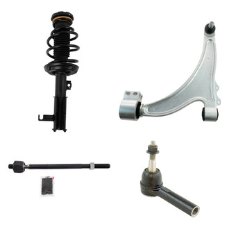 TRQ® - Front Driver Side Complete Strut Assembly with Control Arm and Tie Rod End Kit