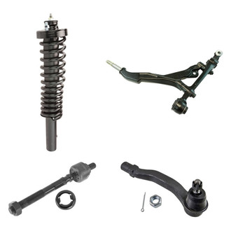 TRQ® - Front Driver Side Complete Strut Assembly with Control Arm and Tie Rod End Kit