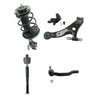 TRQ® - Front Driver Side Complete Strut Assembly with Control Arm and Tie Rod End Kit
