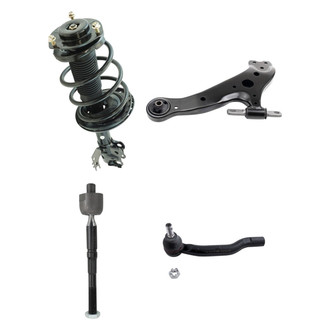 TRQ® - Front Driver Side Complete Strut Assembly with Control Arm and Tie Rod End Kit