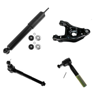 TRQ® - Front Driver Side Shock Absorber with Control Arm and Tie Rod End Kit