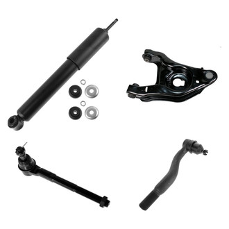 TRQ® - Front Driver Side Shock Absorber with Control Arm and Tie Rod End Kit