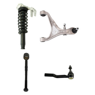 TRQ® - Shock Absorber with Control Arm and Tie Rod End Kit