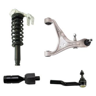 TRQ® - Front Driver Side Complete Strut Assembly with Control Arm and Tie Rod End Kit