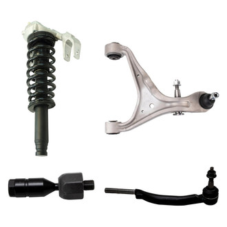 TRQ® - Front Driver Side Complete Strut Assembly with Control Arm and Tie Rod End Kit
