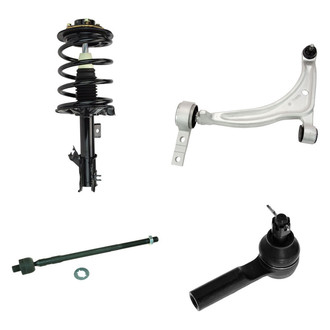 TRQ® - Front Driver Side Complete Strut Assembly with Control Arm and Tie Rod End Kit