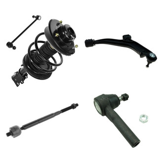 TRQ® - Front Driver Side Complete Strut Assembly with Control Arm and Tie Rod End Kit