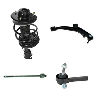 TRQ® - Front Driver Side Complete Strut Assembly with Control Arm and Tie Rod End Kit