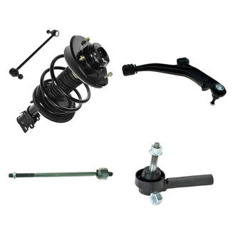 TRQ® - Front Driver Side Complete Strut Assembly with Control Arm and Tie Rod End Kit