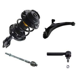 TRQ® - Front Driver Side Complete Strut Assembly with Control Arm and Tie Rod End Kit