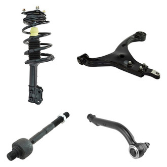 TRQ® - Front Driver Side Complete Strut Assembly with Control Arm and Tie Rod End Kit
