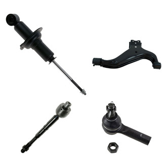 TRQ® - Front Driver Side Shock Absorber with Control Arm and Tie Rod End Kit