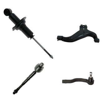 TRQ® - Front Driver Side Shock Absorber with Control Arm and Tie Rod End Kit