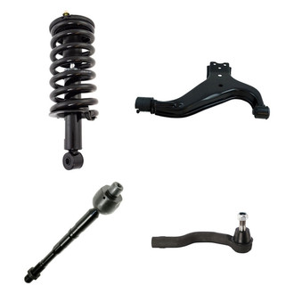 TRQ® - Front Driver Side Complete Strut Assembly with Control Arm and Tie Rod End Kit