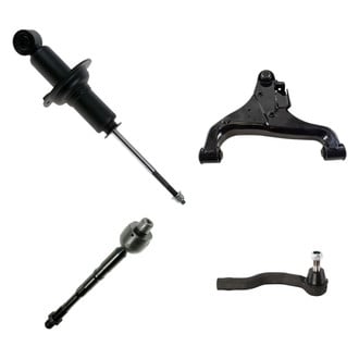 TRQ® - Front Driver Side Shock Absorber with Control Arm and Tie Rod End Kit