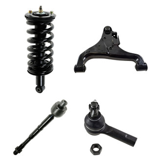 TRQ® - Front Driver Side Complete Strut Assembly with Control Arm and Tie Rod End Kit