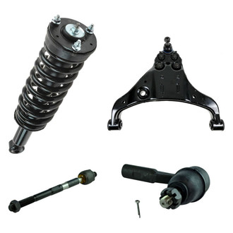 TRQ® - Front Driver Side Complete Strut Assembly with Control Arm and Tie Rod End Kit