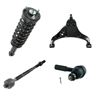 TRQ® - Front Driver Side Complete Strut Assembly with Control Arm and Tie Rod End Kit