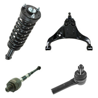 TRQ® - Front Driver Side Complete Strut Assembly with Control Arm and Tie Rod End Kit