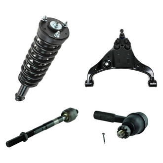 TRQ® - Front Driver Side Complete Strut Assembly with Control Arm and Tie Rod End Kit